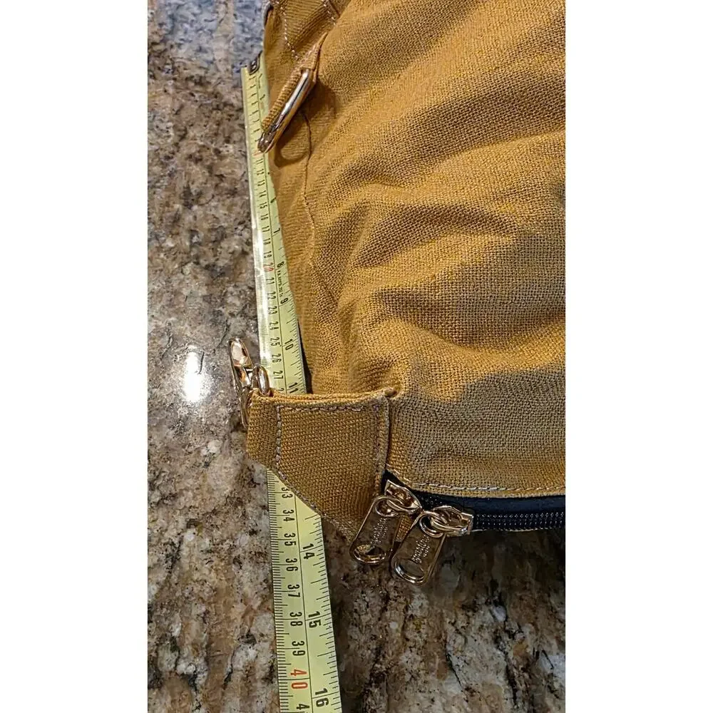 Spartina 449 Daufuskie Island Cargo Duffel Bag Golden Two Tone Anchor Large NWOT